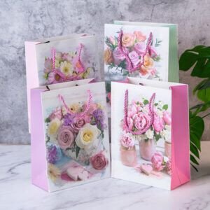 Sac Cadeau a Fleurs 26x32x10cm- QZHD-9241-1